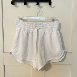 Abercrombie & Fitch white sweat shorts